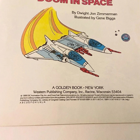 Vintage  1988 StarCom Doom In Space Book By Dwight Jon Zimmerman Golden Book - Picture 6 of 14